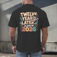 Class Of 2026 Senior Twelve Years Later Sloth Graduation Men's Back Print T-Shirt