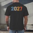 Class Of 2027 Graduate Shirts For Men Women Graduation Retro Men's Back Print T-Shirt
