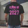 Class Of 2027 Pink Girls Shirt Graduation Men's Back Print T-Shirt