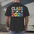 Class Of 2028 Colorful Graduation Men's Back Print T-Shirt