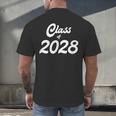 Class Of 2028 Shirt Graduation Him Her Senior Class Men's Back Print T-Shirt