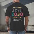 Class Of 2030 Grow With Me 2nd Grade Graduation Men's Back Print T-Shirt
