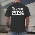 Class Of 2034 Grow With Me First Day Of School Graduation Men's Back Print T-Shirt