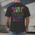Class Of 2034 Grow With Me Graduation First Day Of School Men's Back Print T-Shirt