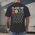 Class Of 2035 Graduation Check List Men's Back Print T-Shirt