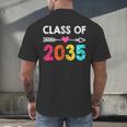Class Of 2035 Kindergarten Pre K Grow With Me Graduation Men's Back Print T-Shirt