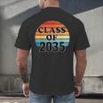 Class Of 2035 Senior Graduate Retro Graduation Men's Back Print T-Shirt