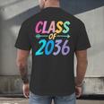 Class Of 2036 First Day Kindergarten Grow With Me Graduation Men's Back Print T-Shirt