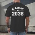 Class Of 2036 Grow With Me First Day Of School Graduation Men's Back Print T-Shirt