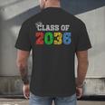Class Of 2036 Grow With Me Graduation First Day Of School Men's Back Print T-Shirt