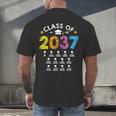 Class Of 2037 Grow With Me Checklist Graduation Men's Back Print T-Shirt