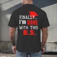 College GraduationShirt Senior Finally Done Men's Back Print T-Shirt