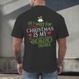 College Student Christmas Bachelors Degree Graduation Men's Back Print T-Shirt