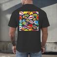 Comic Book Pop Art Modern Fun Men's Back Print T-Shirt