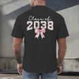 Coquette Bow Preppy Class Of 2038 Girly Girl 2038 Graduation Men's Back Print T-Shirt