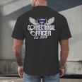 Corrections Officer 2018 Graduation Silver Line T-Shirt Men's Back Print T-Shirt