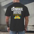 Criminal Justice Degree Graduation Senior Celebration Grad Men's Back Print T-Shirt