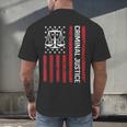 Criminal Justice Major College Student Graduate Graduation Men's Back Print T-Shirt