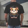 Cute Hamster Graduation Men's Back Print T-Shirt