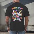 Dabbing 2nd Grade Unicorn Graduation Class Of 2021 Nailed It Men's Back Print T-Shirt