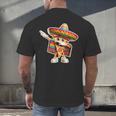 Dabbing Mexican Pizza Dance Food Lover Graduation Men's Back Print T-Shirt