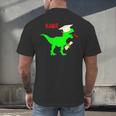 Dinosaur Rawr Diploma Grad Graduate Graduation Men's Back Print T-Shirt