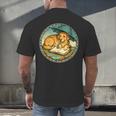 Dog Reading Book Rain Cozy Umbrella Cute Art Men Men's Back Print T-Shirt