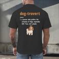 Dog-Trovert Shih Tzu Humor Definition Introvert Men's Back Print T-Shirt