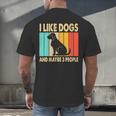I Like Dogs And Maybe 3 People Introvert Men's Back Print T-Shirt