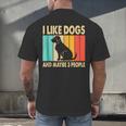 I Like Dogs And Maybe 3 People Introvert Men's Back Print T-Shirt