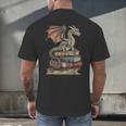 Dragon Fantasy Book Lover Book Nerd Men's Back Print T-Shirt