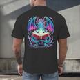 Dragon Reading Book Lover Men's Back Print T-Shirt