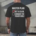 DVM Veterinarian Graduation Doctor Veterinary Medicine Men's Back Print T-Shirt