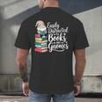 Easily Distracted By Books And Gnomes Men's Back Print T-Shirt Easily Distracted By Books And Gnomes Men's Back Print T-Shirt