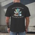 Easily Distracted By Dragons And Books Introvert Shirt Men's Back Print T-Shirt Easily Distracted By Dragons And Books Introvert Shirt Men's Back Print T-Shirt