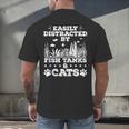 Easily Distracted By Fish Tanks And Cats Lover Introvert Men's Back Print T-Shirt Easily Distracted By Fish Tanks And Cats Lover Introvert Men's Back Print T-Shirt