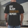 Eat Sleep Robotics Repeat Shirt Graduation Men's Back Print T-Shirt