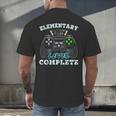 Elementary School Level Complete Gamer Graduation Men's Back Print T-Shirt