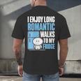 I Enjoy Long Romantic Walks To My Fridge Introvert Men's Back Print T-Shirt I Enjoy Long Romantic Walks To My Fridge Introvert Men's Back Print T-Shirt