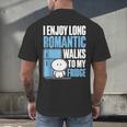 I Enjoy Long Romantic Walks To My Fridge Introvert Men's Back Print T-Shirt I Enjoy Long Romantic Walks To My Fridge Introvert Men's Back Print T-Shirt