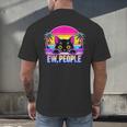 Ew Cat Misanthrope Introvert Synthwave 80s Men's Back Print T-Shirt Ew Cat Misanthrope Introvert Synthwave 80s Men's Back Print T-Shirt