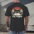 Ew People Retro Cat Vintage Anti Social Introvert Men's Back Print T-Shirt