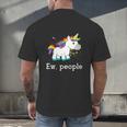 Ew People Unicorn Lover Introvert Rainbow Unicorn Men's Back Print T-Shirt Ew People Unicorn Lover Introvert Rainbow Unicorn Men's Back Print T-Shirt