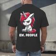 Ew People Unicorn Sarcastic Humor Introvert Men's Back Print T-Shirt Ew People Unicorn Sarcastic Humor Introvert Men's Back Print T-Shirt