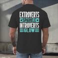 Extroverts Sparkle Introverts Glow Introvert Men's Back Print T-Shirt Extroverts Sparkle Introverts Glow Introvert Men's Back Print T-Shirt