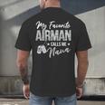 My Favorite Airman Calls Me Nana US Air Force Graduation Men's Back Print T-Shirt