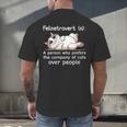 Felinetrovert Definition Cat Lover Introvert Humor Cats Men's Back Print T-Shirt Felinetrovert Definition Cat Lover Introvert Humor Cats Men's Back Print T-Shirt