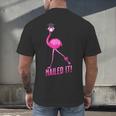 Flamingo Nailed It Graduation Flamingo Men's Back Print T-Shirt