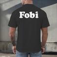 Fobi Fear Of Being Included Men Women Introvert Men's Back Print T-Shirt Fobi Fear Of Being Included Men Women Introvert Men's Back Print T-Shirt