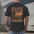 Fox Red Labrador Retriever Introvert Foxred Lab Men's Back Print T-Shirt